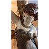 Image 4 : Large Female Figure Holding Crystal Fountain Chandelier Floor Lamp 13" Dia, 74"H (heavy - may be mis