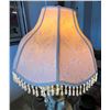 Image 5 : Large Table Lamp w/ 2 Cherub Angels & Shade w/ Crystal Fringe 10" Dia, 40"H (may be missing crystals