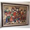 Image 1 : Large 5 Samurai Artwork 56.5" x 45", Framed & Matted