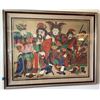Image 7 : Large 5 Samurai Artwork 56.5" x 45", Framed & Matted