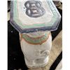 Image 6 : Large Ceramic White Elephant Plant Stand w/ Maker's Mark 10" x 19" x 25"H (heavy)