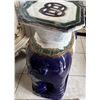 Image 2 : Large Ceramic Blue Elephant Plant Stand  10" x 19" x 23"H (heavy)