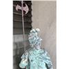 Image 3 : Large Warrior Statue w/ Patina on Stand & Metal Shield Wall Hanging, Misc Sizes (heavy)