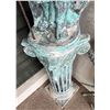 Image 7 : Large Warrior Statue w/ Patina on Stand & Metal Shield Wall Hanging, Misc Sizes (heavy)