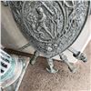 Image 8 : Large Warrior Statue w/ Patina on Stand & Metal Shield Wall Hanging, Misc Sizes (heavy)