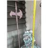 Image 9 : Large Warrior Statue w/ Patina on Stand & Metal Shield Wall Hanging, Misc Sizes (heavy)