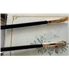Image 4 : Qty 2 Ceremonial Metal Swords w/ Scabbards & Maker's Marks 42"L