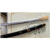 Image 3 : Qty 2 Metal Swords w/ Scabbards: Katana Style & U.S. Marines 42"-44"L