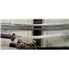 Image 6 : Qty 2 Metal Swords w/ Scabbards: Katana Style & U.S. Marines 42"-44"L