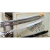 Image 7 : Qty 2 Metal Swords w/ Scabbards: Katana Style & U.S. Marines 42"-44"L