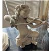 Image 5 : Qty 2 White Ceramic Vases & 1 Cherub Playing Violin (finger broken) Misc Sizes