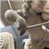 Image 6 : Qty 2 White Ceramic Vases & 1 Cherub Playing Violin (finger broken) Misc Sizes