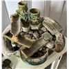Image 5 : Ceramic Frog Fountain w/ 2 Frog Figurines, Misc Sizes (one chipped)