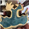 Image 8 : Ceramic Frog Fountain w/ 2 Frog Figurines, Misc Sizes (one chipped)