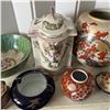 Image 3 : Multiple Asian Pottery: Jars, Vases, Ashtray, Bowl, Capodimonte Cache Pot, Shared Memories Music Box