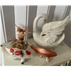 Image 1 : L.P. Oro Zecchino Italy Swan Figurine, Angel w/ Dragonfly & 2 Koi Fish, Misc Sizes