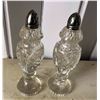 Image 7 : Qty 5 Crystal & Glass Decor: Salt & Pepper Shakers, Square Vase, Bell, Hologram, Misc Sizes
