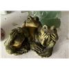 Image 16 : Qty 7 Figurines: Boys Holding Peach, Buddha, Man w/ Yoke, Frogs, etc Misc Sizes
