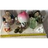 Image 17 : Qty 7 Figurines: Boys Holding Peach, Buddha, Man w/ Yoke, Frogs, etc Misc Sizes