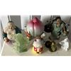Image 1 : Qty 7 Figurines: Boys Holding Peach, Buddha, Man w/ Yoke, Frogs, etc Misc Sizes