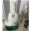 Image 3 : Qty 3 Guanyin Statues, Chinese Famille Rose Ashtray & Candle Holder, Misc Sizes