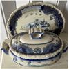 Image 1 : Large Soup Tureen w/ Lid Marked Maidliche Italy & Matching Platter 14" x 10"H