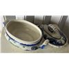 Image 3 : Large Soup Tureen w/ Lid Marked Maidliche Italy & Matching Platter 14" x 10"H