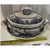 Image 7 : Large Soup Tureen w/ Lid Marked Maidliche Italy & Matching Platter 14" x 10"H