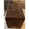 Image 3 : Carved Wooden Chest w/ Hinge 30" x 14.5" x 15"H