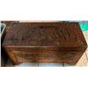 Image 4 : Carved Wooden Chest w/ Hinge 30" x 14.5" x 15"H