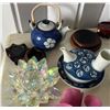 Image 4 : Multiple Asian Teapots, Lucky Frogs, Flowers, Figures, Artificial Bonsai Tree, Boot, etc Misc Sizes