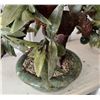 Image 3 : Large Glass & Stone Artificial Peach Tree 7" Dia (base), 17"H