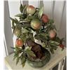 Image 4 : Large Glass & Stone Artificial Peach Tree 7" Dia (base), 17"H