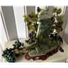 Image 3 : Glass & Stone Grape Vine Tree w/ 2 Bunches Stone Grapes, Misc Sizes