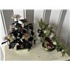 Image 1 : Qty 2 Glass & Stone Artificial Trees: Peach & Flower, Misc Sizes