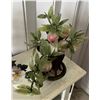 Image 4 : Qty 2 Glass & Stone Artificial Trees: Peach & Flower, Misc Sizes