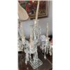 Image 4 : Qty 2 Table Lamps w/ Shades & Crystals & Candelabra, Misc Sizes  (may be missing crystals)