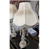 Image 5 : Qty 2 Table Lamps w/ Shades & Crystals & Candelabra, Misc Sizes  (may be missing crystals)