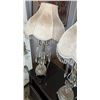 Image 6 : Qty 2 Table Lamps w/ Shades & Crystals & Candelabra, Misc Sizes  (may be missing crystals)