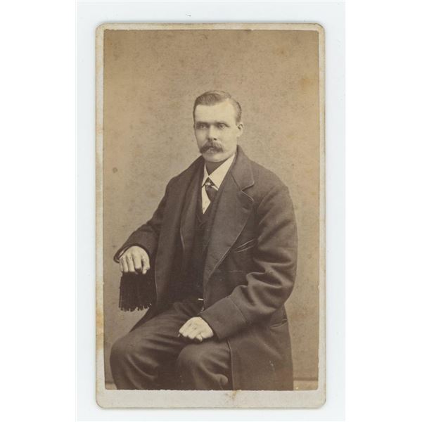 Man with Carved Prosthetic Hand CDV Photo
