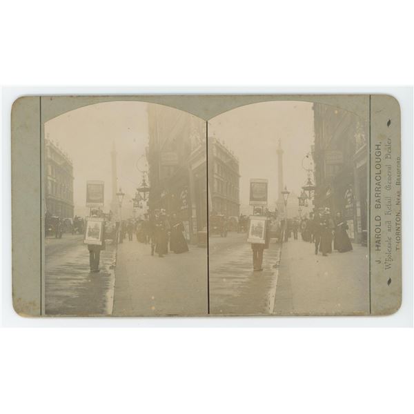 Sandwich Board Advertising Man Stereoview