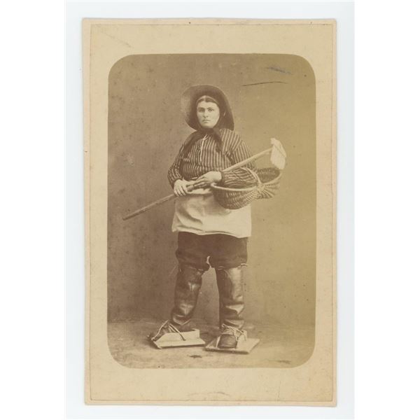 Fishwife Cockle Picker Harvester CDV Photo