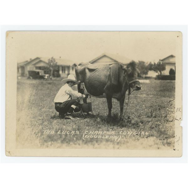 Tad Lucas Champion Cowgirl Signed Photo