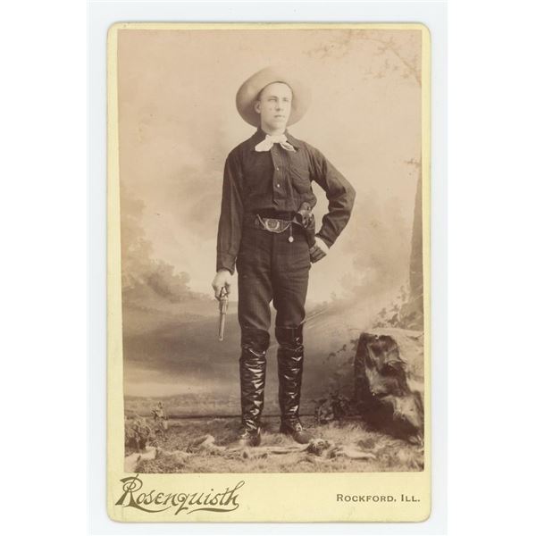 Armed Cowboy or Gunfighter Cabinet Photo