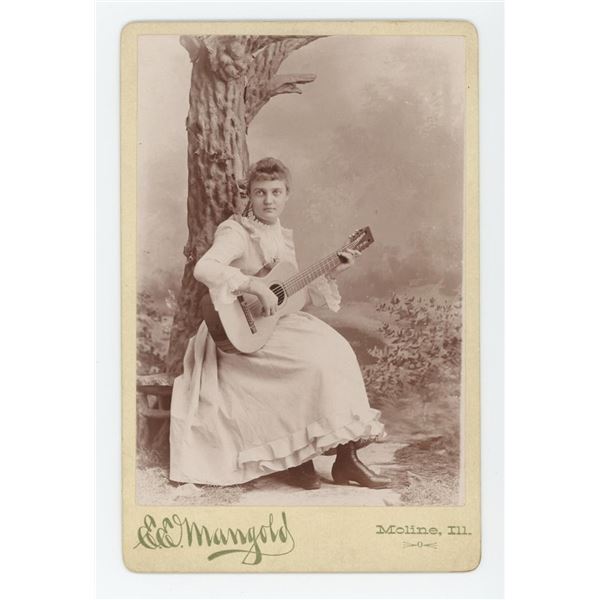 Occupational Female Guitar Player Cabinet Photo