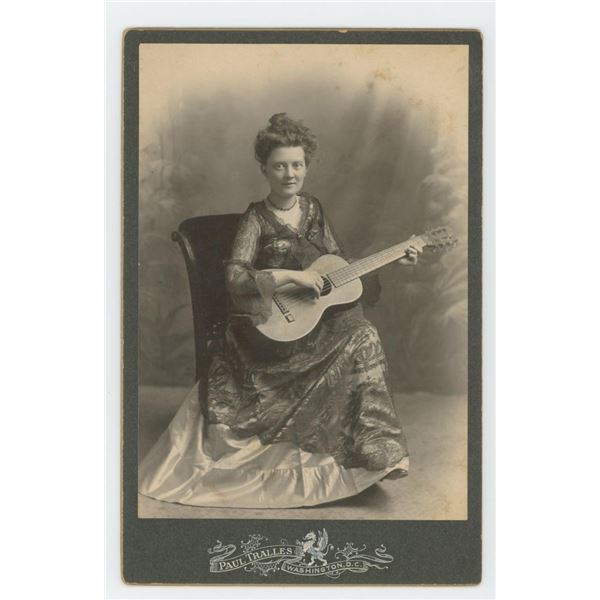 Occupational Female Guitar Player Cabinet Photo