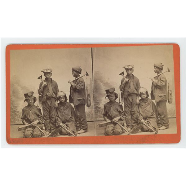 Launey & Goebel Black Chimney Sweeps Stereoview