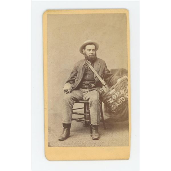 Corn Candy Street Vendor Connecticut CDV Photo