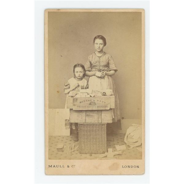 Occupational Match Seller or Maker Girls CDV Photo