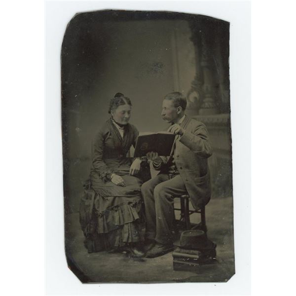 Occupational Tintype Photo Book Salesman